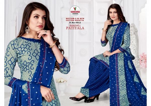 Vandana Bandhej Patiyala Vol-4 indo Cotton Patiyala Dress Material